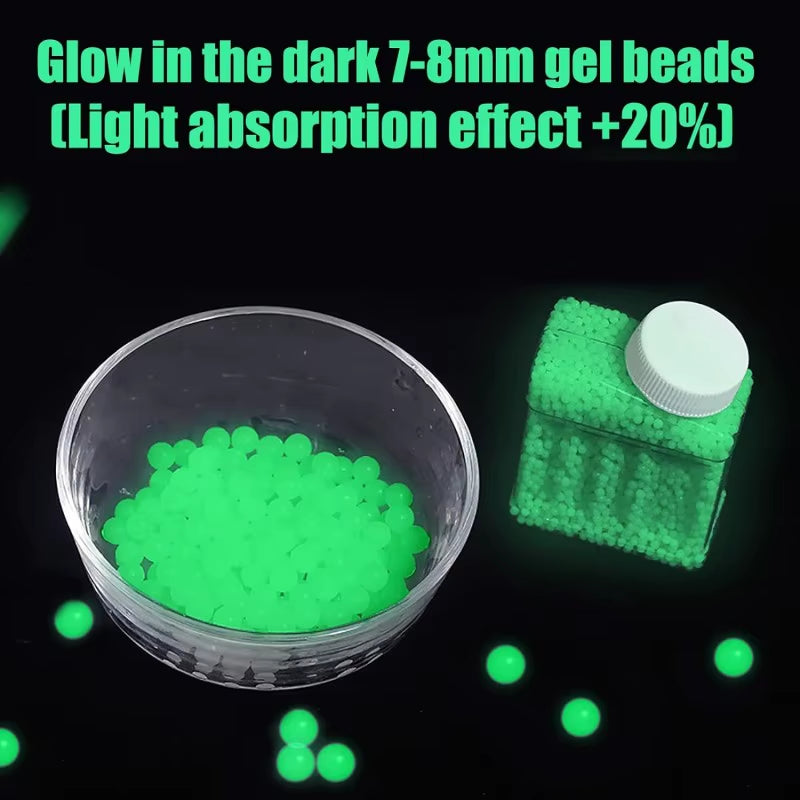 Hot Sale Odorless Luminous Glow in Dark Absorb Water Gel Ball Gun Blaster Gel Balls 7-8Mm Ammo Bullet